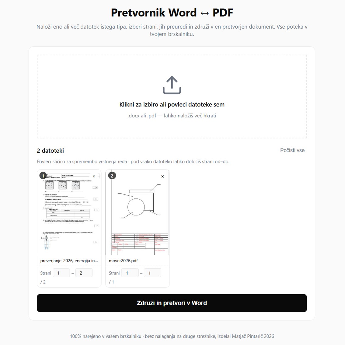 Pretvori Word in PDF